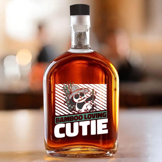 Bamboo Loving Cutie Panda Bear Friend Giant Panda Whiskey Bottles