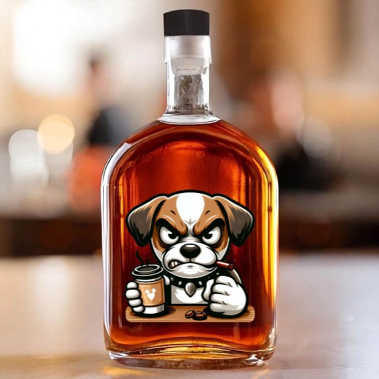 Angry Dog and Coffee Whiskey Bottles