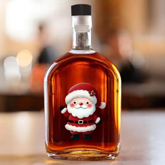 Santa Christmas, Christmas Retro Whiskey Bottles