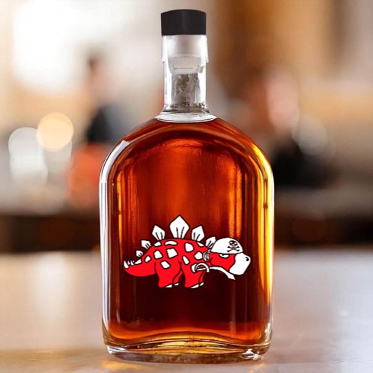Stegosaurus Dinosaur Sabre Pirate Captain Dino Fun Whiskey Bottles