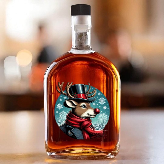 Vintage Red-Nosed Reindeer: Perfect For Christmas Whiskey Bottles
