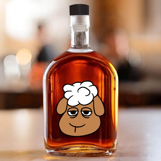 Sheep Tired Bored Empty Look Head Face Unhappy Sad Whiskey Bottles