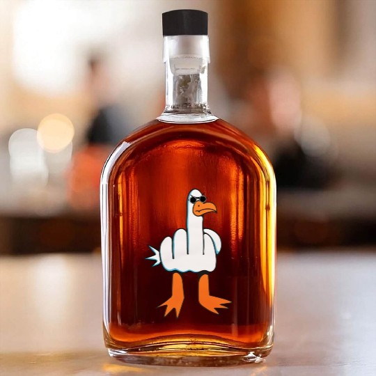 Rude Seagull Design Unis Funny Rude Seagulls Gift Whiskey Bottles
