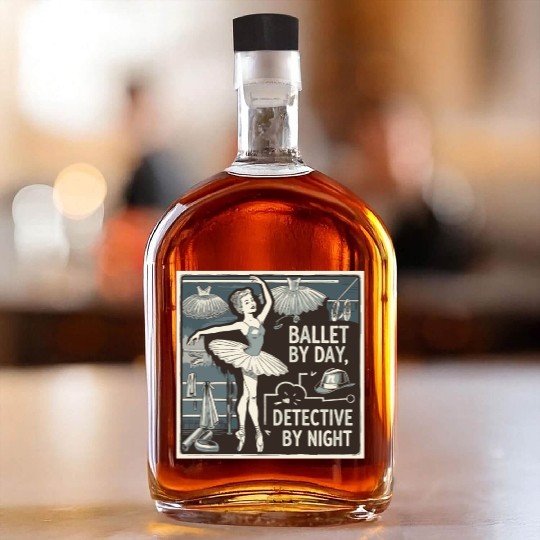 Ballet Detective Dancer by Day Detective by Night Whiskey Bottles