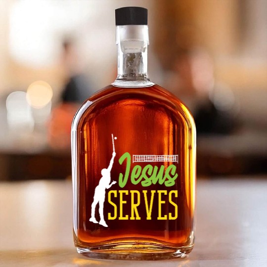 Tennis Jesus Serves Inspirational Design Whiskey Bottles