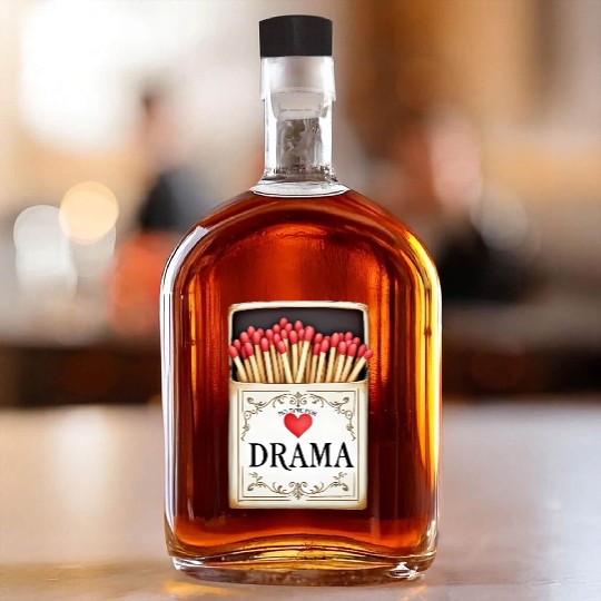 anti valentine no time for drama Whiskey Bottles