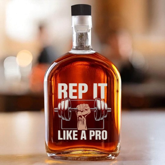 Hammer Curls Bodybuilding Fitness Workout Gym Whiskey Bottles