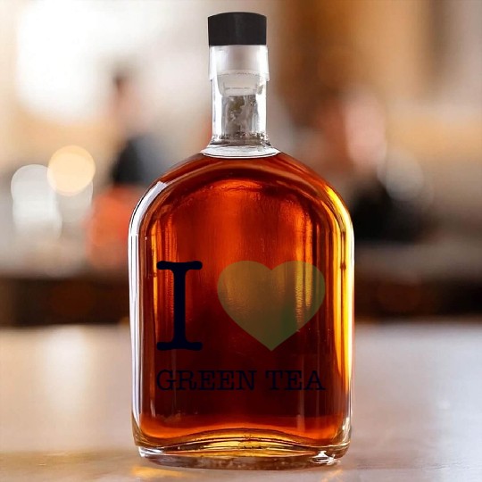 I LOVE GREEN TEA Whiskey Bottles