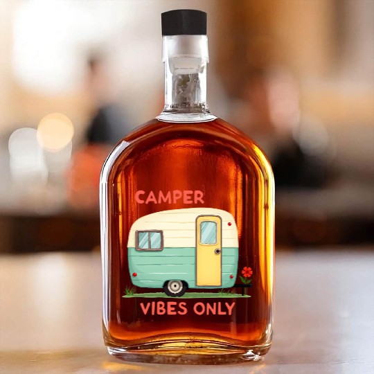 Camper Vibes Only: Nature Camping Whiskey Bottles