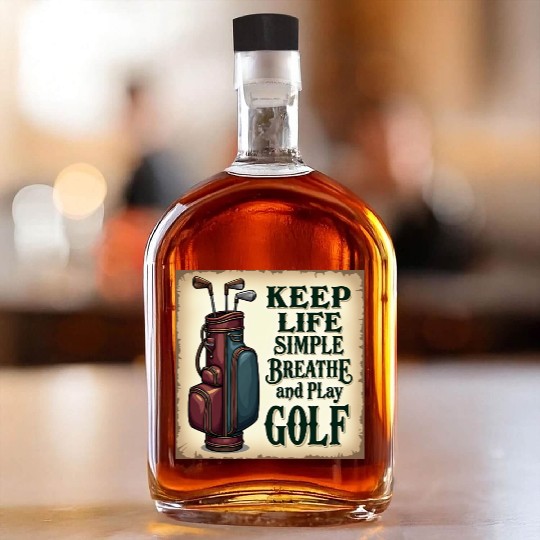Golf Breath and Play Golf Whiskey Bottles