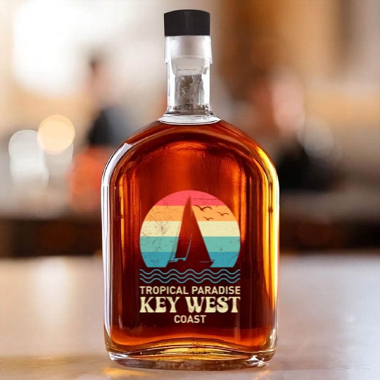 Florida TROPICAL PARADISE KEY-WEST COAST Whiskey Bottles
