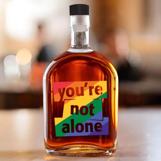 You are Not Alone Rainbow Whiskey Bottles