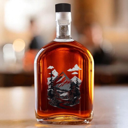 Monochrome Mountain Wilderness Whiskey Bottles