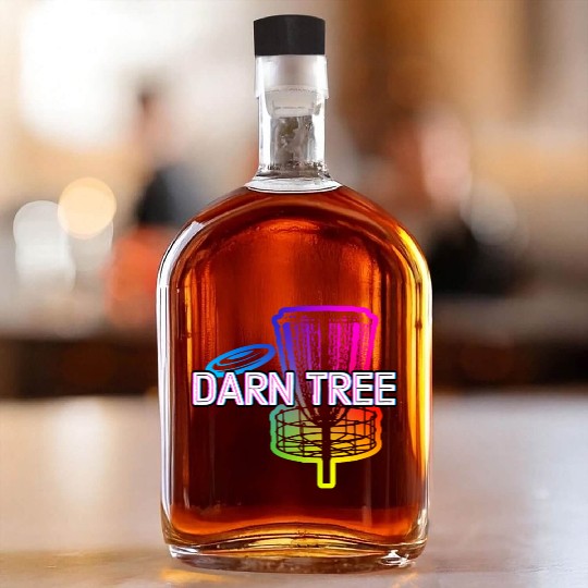 Darn Tree Disc Golf Funny Golfer Humor Outdoor Whiskey Bottles