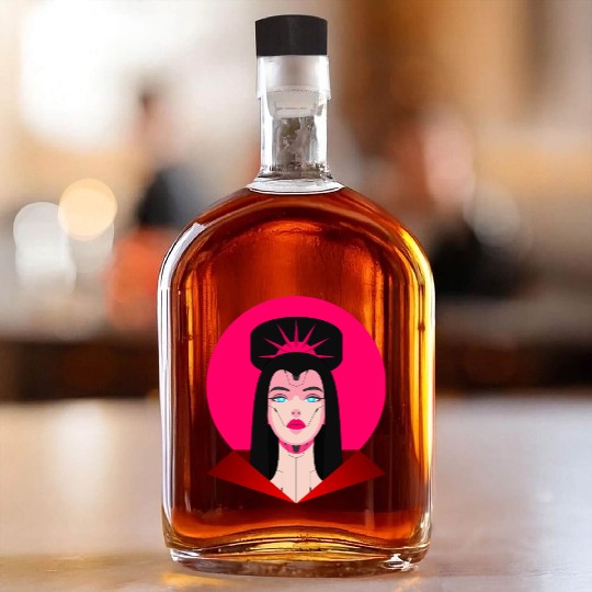Cyberpunk Princess – Futuristic Sci-Fi Royalty Whiskey Bottles