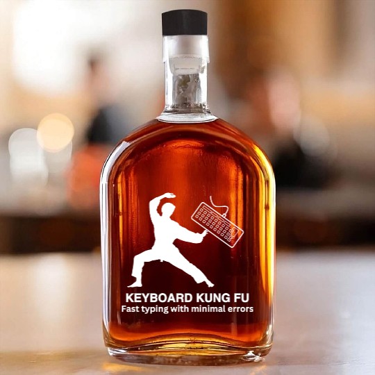 KEYBOARD KUNG FU Whiskey Bottles