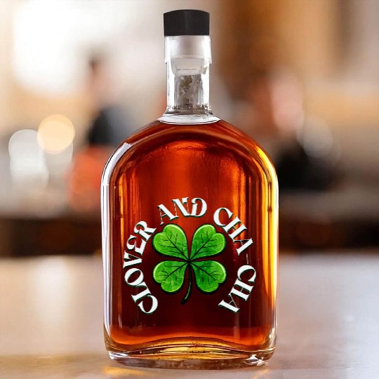Clover Cha Cha 4-Leaf AI Clover Design Whiskey Bottles