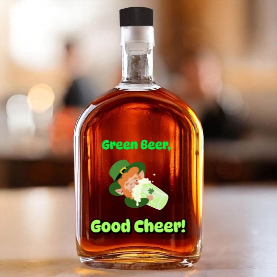 Green Beer Good Cheer Whiskey Bottles