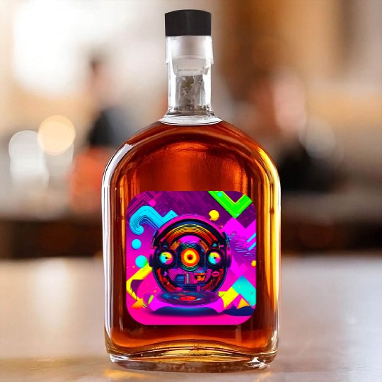 retro vintage 80s pop culture Whiskey Bottles
