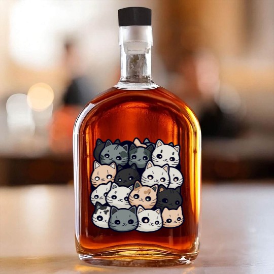 Cute Cat Pile: Adorable Kittens Stack Whiskey Bottles