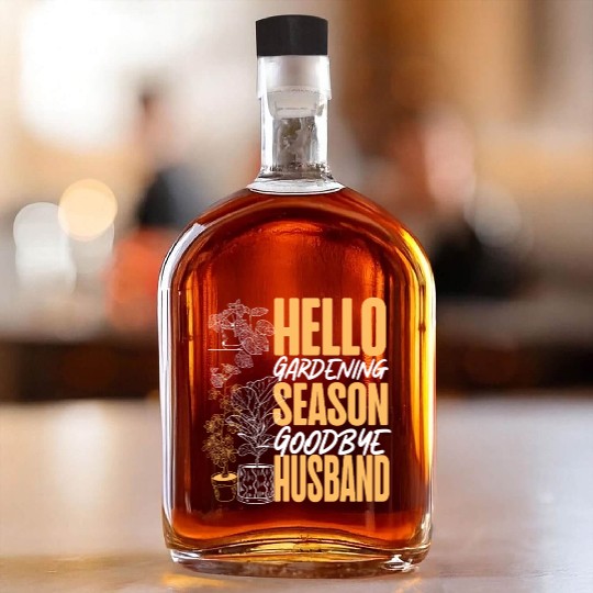 Plant Lover Gardening Husband Wife Whiskey Bottles