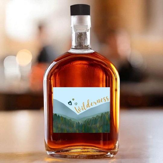 Love wilderness sticker, adventure, outdoors Whiskey Bottles