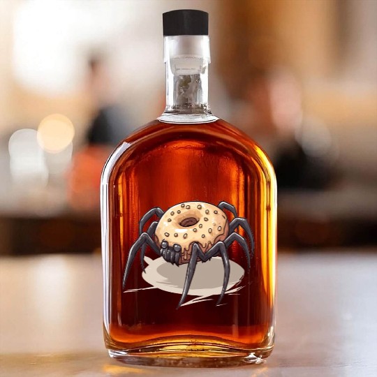 Donut Spider Funny Creative Motif Whiskey Bottles