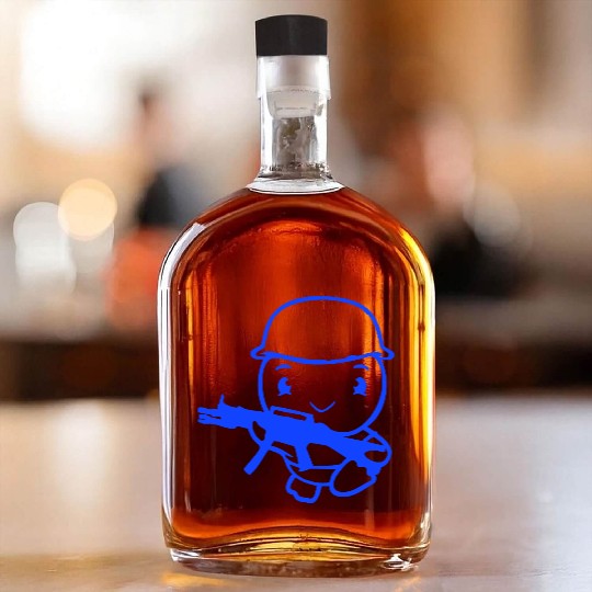 Duck Soldier Army Professional Soldier Helmet Cute Whiskey Bottles