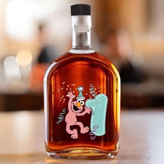 Sesame Street Birthday Design With Elmo One Year Whiskey Bottles