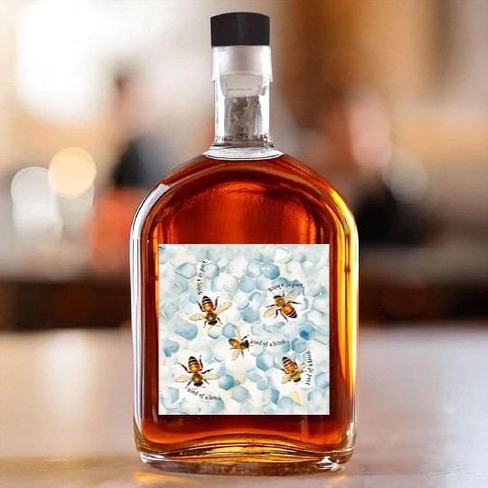 Bumble bee be kind of a bitch funny bug insect Whiskey Bottles