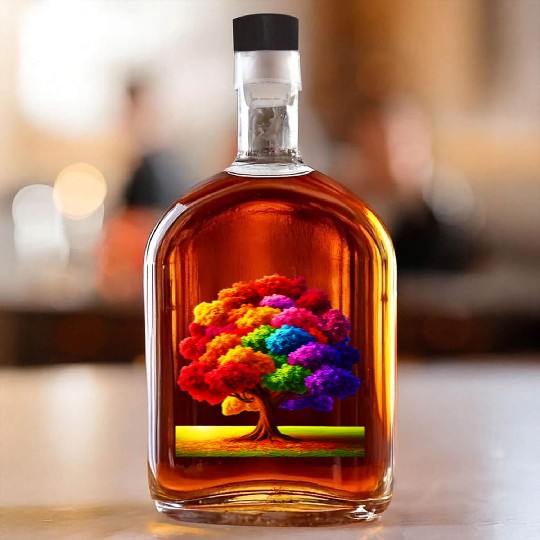 Rainbow colours Spectrum Tree Whiskey Bottles