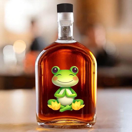 Zen Frog – Peaceful Meditation Frog Design Whiskey Bottles
