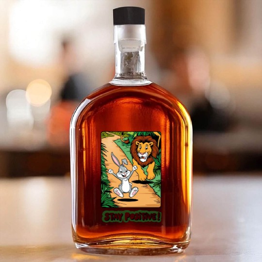 Stay Positive | Motivational & Inspirational Quote Whiskey Bottles