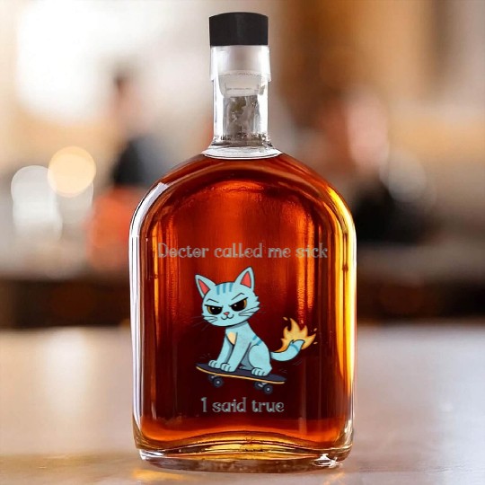 Doctor called me sick I said true Whiskey Bottles