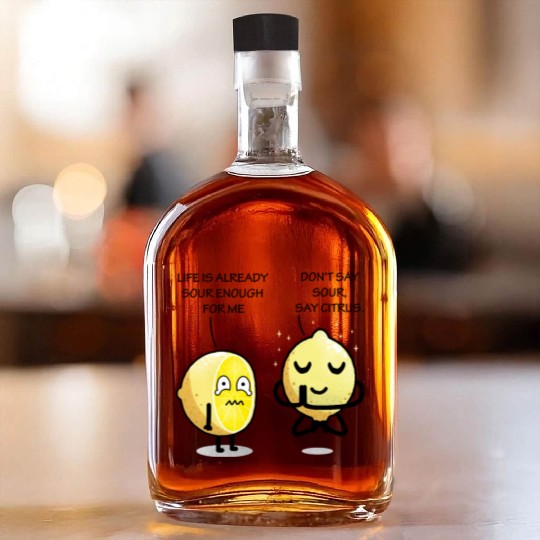 Be positive lemon Whiskey Bottles