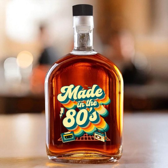 made in the 80s retro groovy Whiskey Bottles