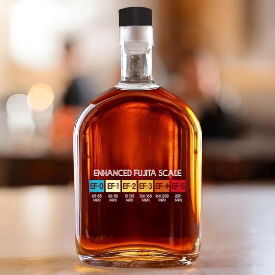 Enhanced fujita scale for storm chaser chasing Whiskey Bottles