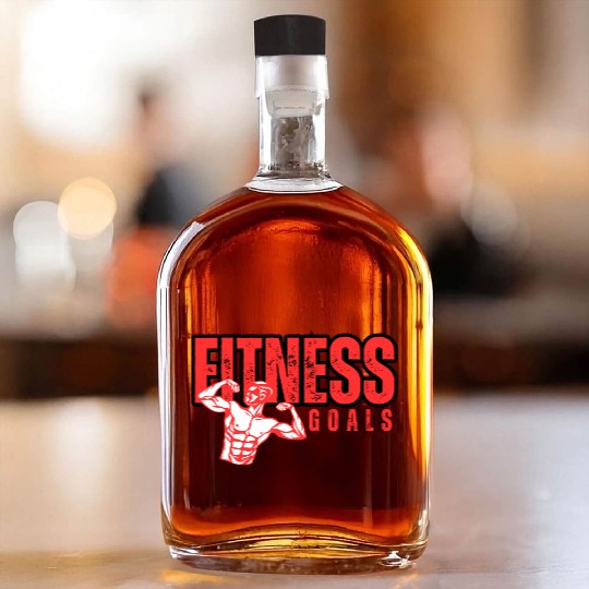 "Fitness Goals Whiskey Bottles – Motivational Gym Workout
