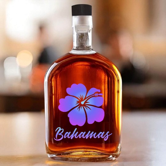 Bahamas Hibiscus Whiskey Bottles