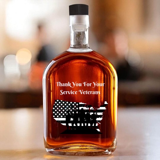 Thank You For Your Service Veterans day US Army Whiskey Bottles