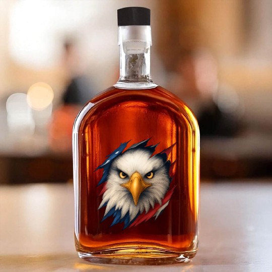 Fierce American Eagle Ripped Design Whiskey Bottles