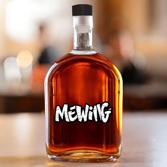 Mewing Whiskey Bottles – Funny Trend Graffiti Style Whiskey Bottles