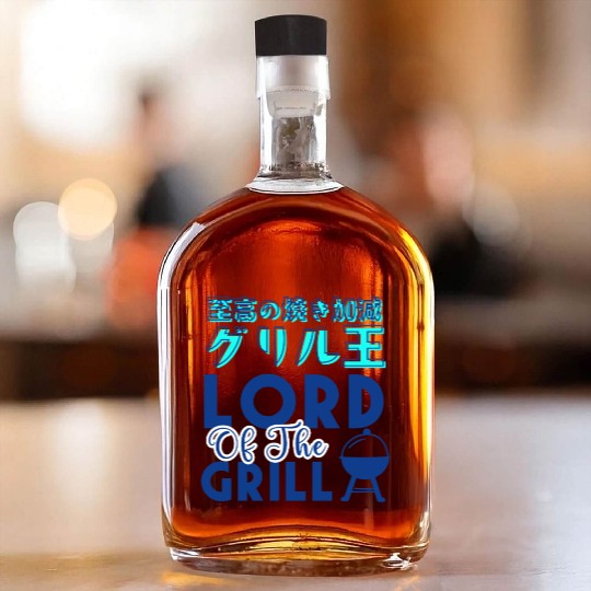 Grill Lord Retro Blue Whiskey Bottles