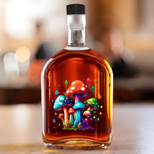 Nature's Psychedelic Mushrooms Whiskey Bottles
