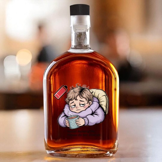 Social Battery 0% – Please Do Not Disturb Whiskey Bottles