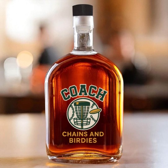 Disc Golf Coach Whiskey Bottles Disc Golf Instructor Frisbee