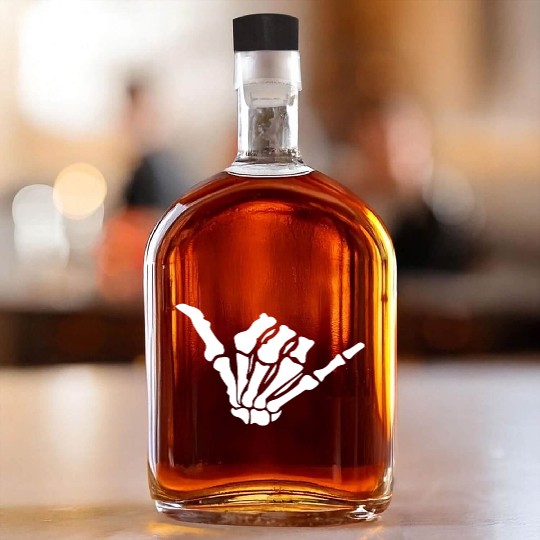 Skeleton Shaka Hand – Bone Hang Loose Whiskey Bottles