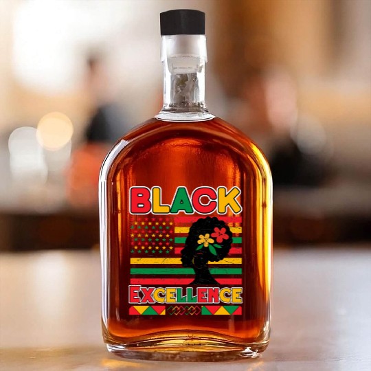 Black Pride Black Excellence Juneteenth Whiskey Bottles