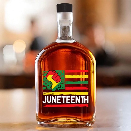 Freedom Day Juneteenth Black And Proud Whiskey Bottles