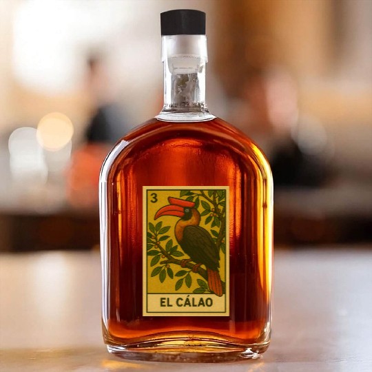 EL CÁLAO - THE KALAW - LA LOTERÍA Whiskey Bottles